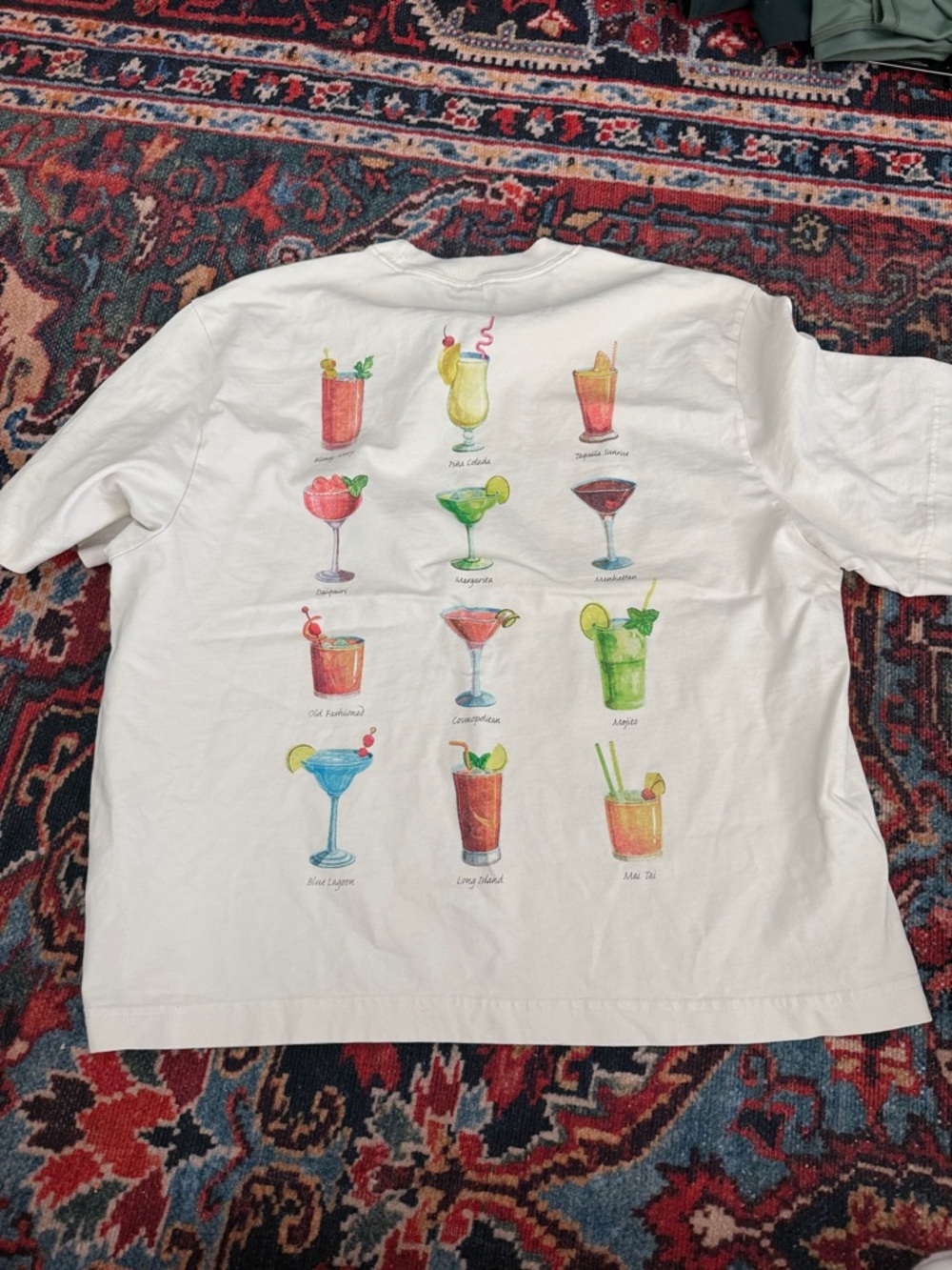 Abercrombie & Fitch Off White Cropped Soft Graphic Tee — men’s